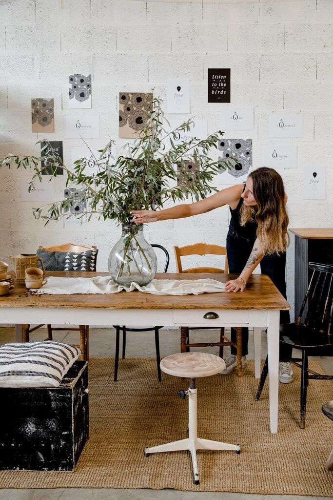 Industrial Cream Stool