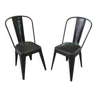 Pair of Tolix chairs by Xavier Pauchard, first edition, late 1920s