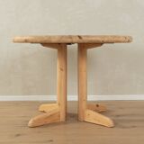 Classic Dining Table from the 1970s, solid pine wood