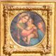 Raphael: "Mother and Child". 19th-century copy, beautiful gilt frame