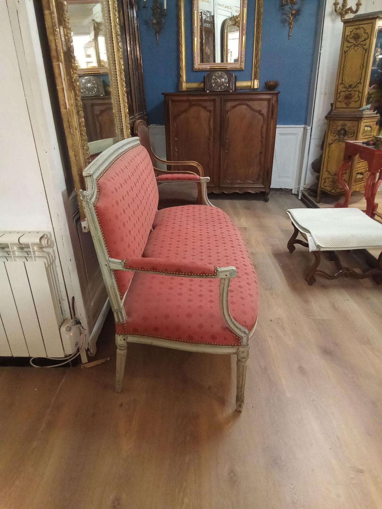 Canapé banquette d'époque Louis XVI