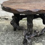 Raw wood coffee table