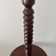 Lampadaire vintage en bois tourné avec tablette intégrée 