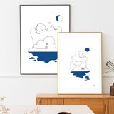 Set of 2 illustrations: n°08 and n°10 of the collection "L'éveil"