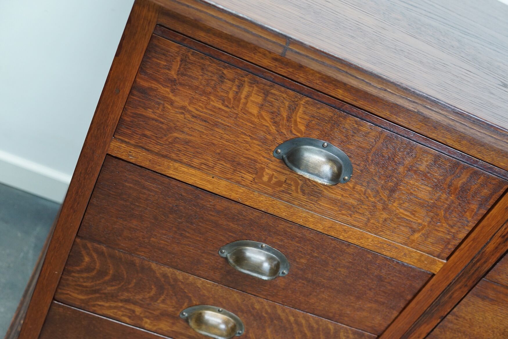 Dutch oak apothecary cabinet, 1930s