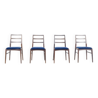 ensemble de 4 chaises vintage Richard Hornby pour Heals Fyne Ladye Afromosia. Danois / Moderne / Mi