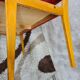Two-seater red velvet bench 1970 vintage