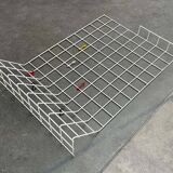 White minimalist string coat rack, modern mid-century, 1960s.