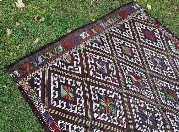 Kilim turc vintage tissé main 160x260 cm