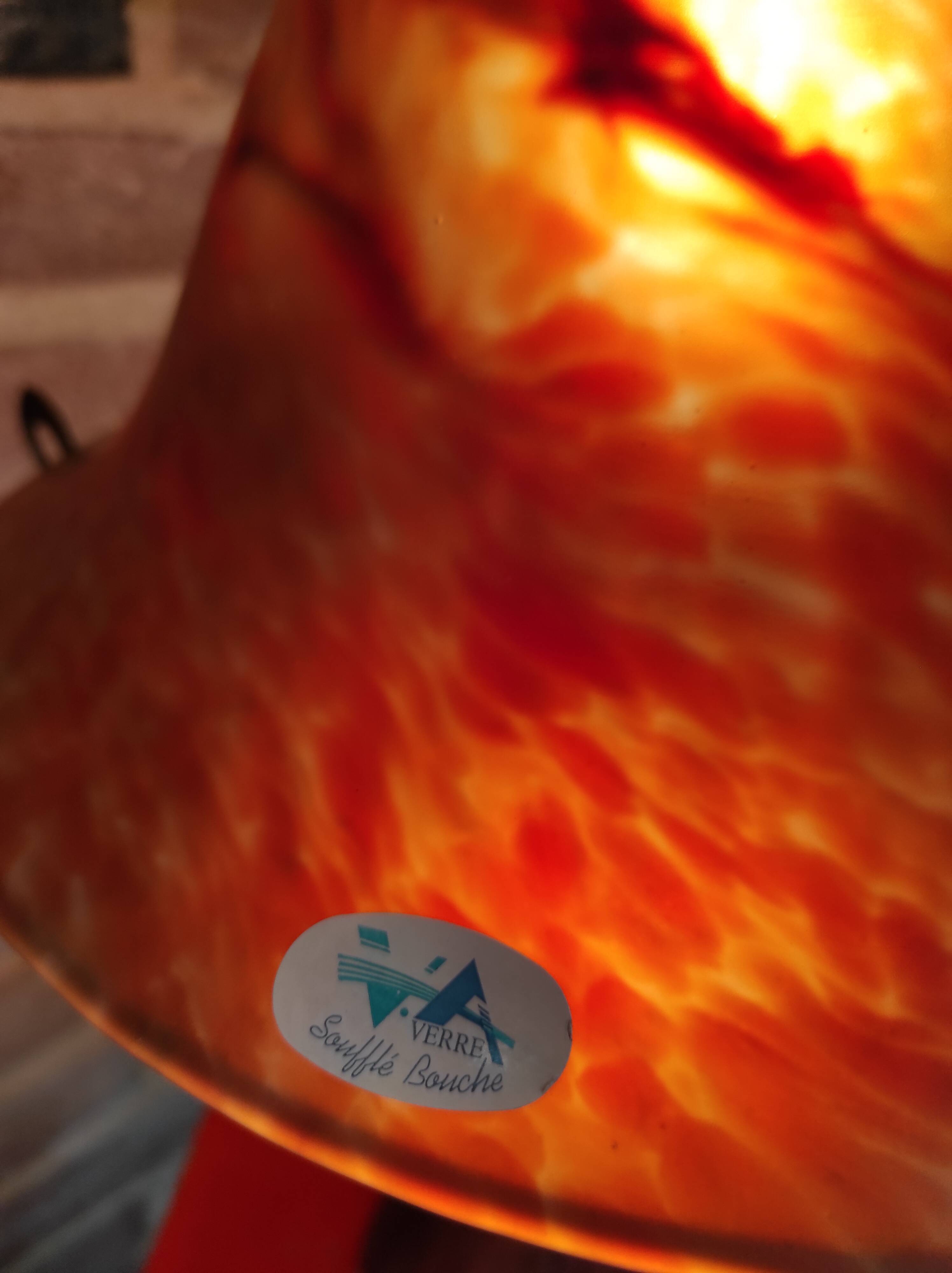 Mushroom lamp glass paste