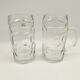 Lot of 6 transparent glass beer mugs 0.5 L