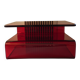 Red Plexiglass Coffee Table from the 1970s, French Design, Aesthetic