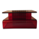 Red Plexiglass Coffee Table from the 1970s, French Design, Aesthetic