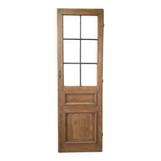 Oak door with 6 panes of glass