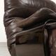 Ligne Roset Marsala - fauteuil and ottman - brown leather
