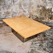 Coffee table bar in ash burl, Paul Michel for Roche Bobois, 1980.