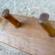 Coat rack brutalist wood folk art