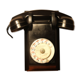 Ericsson Bakelite Black Wall Dial Phone
