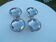 Set of 4 stainless steel ice cream bowls