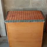 Two-tone rattan chest of drawers