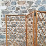 Vintage rattan screen