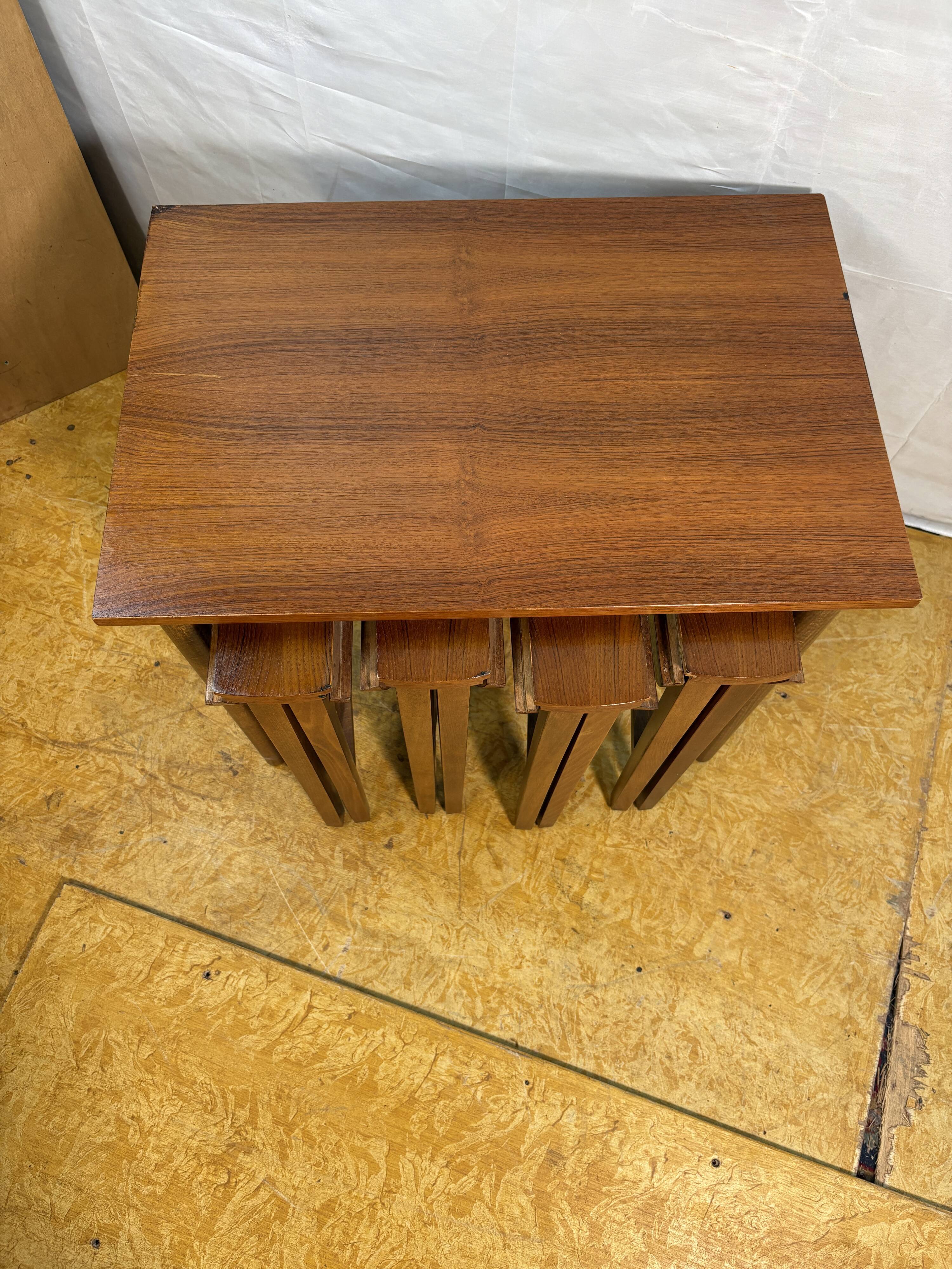 Mid-Century Retro Vintage Teak Nest of Tables by Poul Hundevad 1960  Iconic