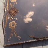 Pink art deco table mirror