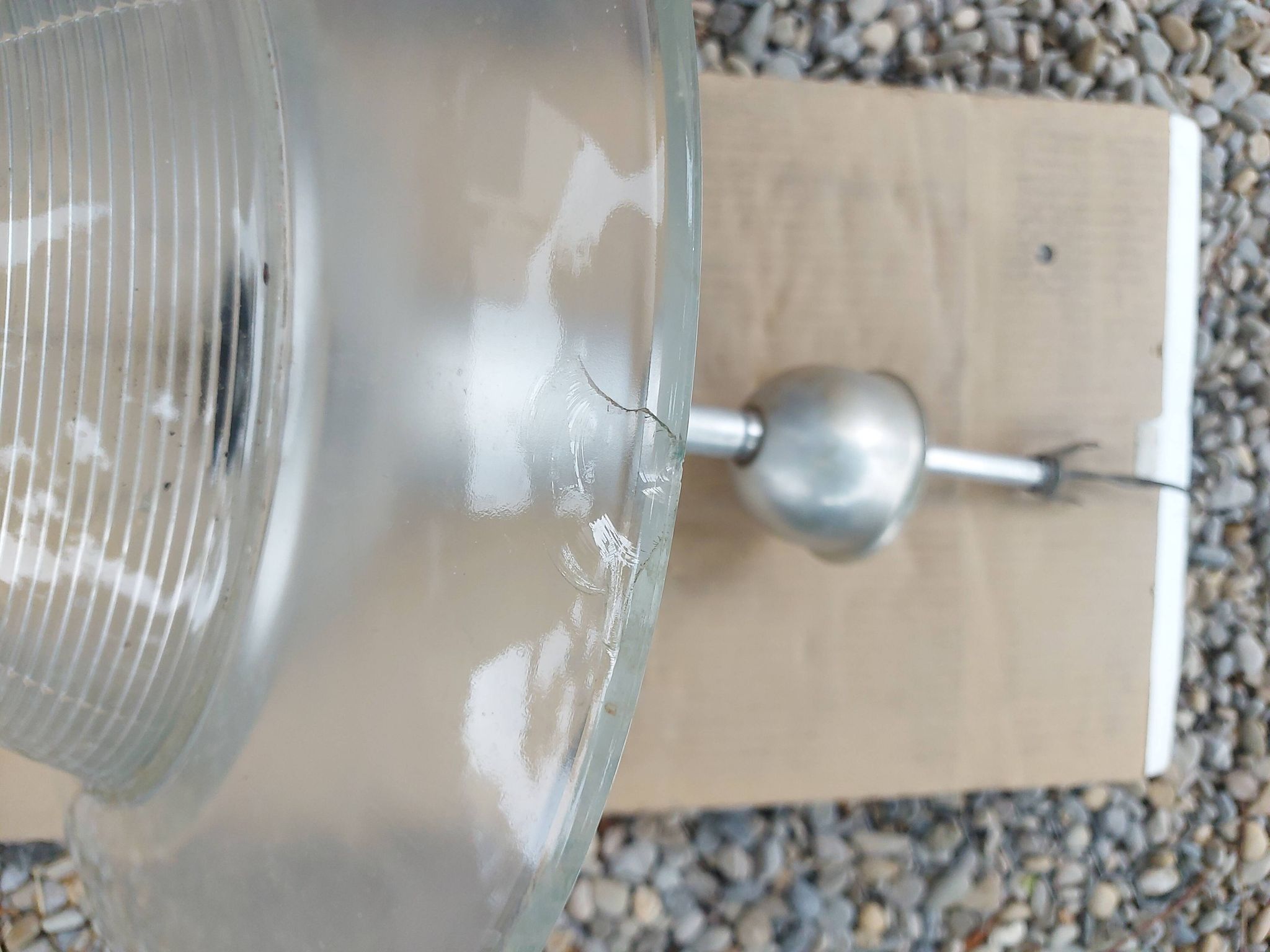 Holophane art deco glass pendant light