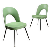 Chaises vintage en similicuir et métal, design, Italie, années 1960
