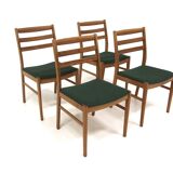 Set of 4 Scandinavian beech chairs, Sweden, 1960