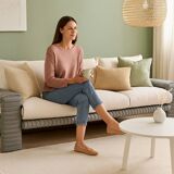 Vintage 3-seater sofa by Marzio Cecchi in ribbed leather 1970s