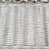 White wicker peacock shelf