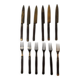 12 antique dessert cutlery GML Paris