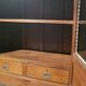 Art deco brown glass sideboard 2 drawers original piece old teak wood