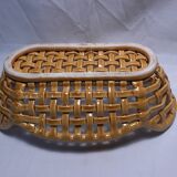 Woven faience basket
