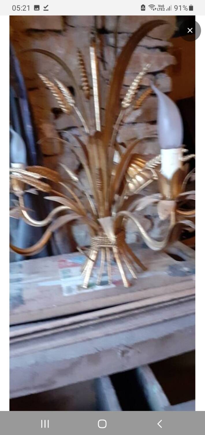 Golden Wheat Ear Chandelier
