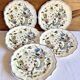 5 Gien dessert plates cornucopia decor 1960 1971