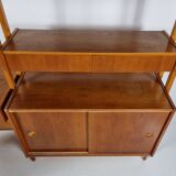 Vintage Desk, bookcase, chair by František Jirák, 1970s set of 3