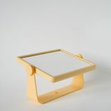 Small cream plastic bathroom mirror to attach, 1970s