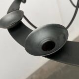 Vintage wrought iron candlestick chandelier by Ehlén Johansson for Ikea, 1990s.