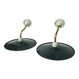 Antique swan neck wall lights