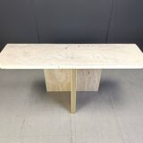 Vintage travertine console table, 1970s