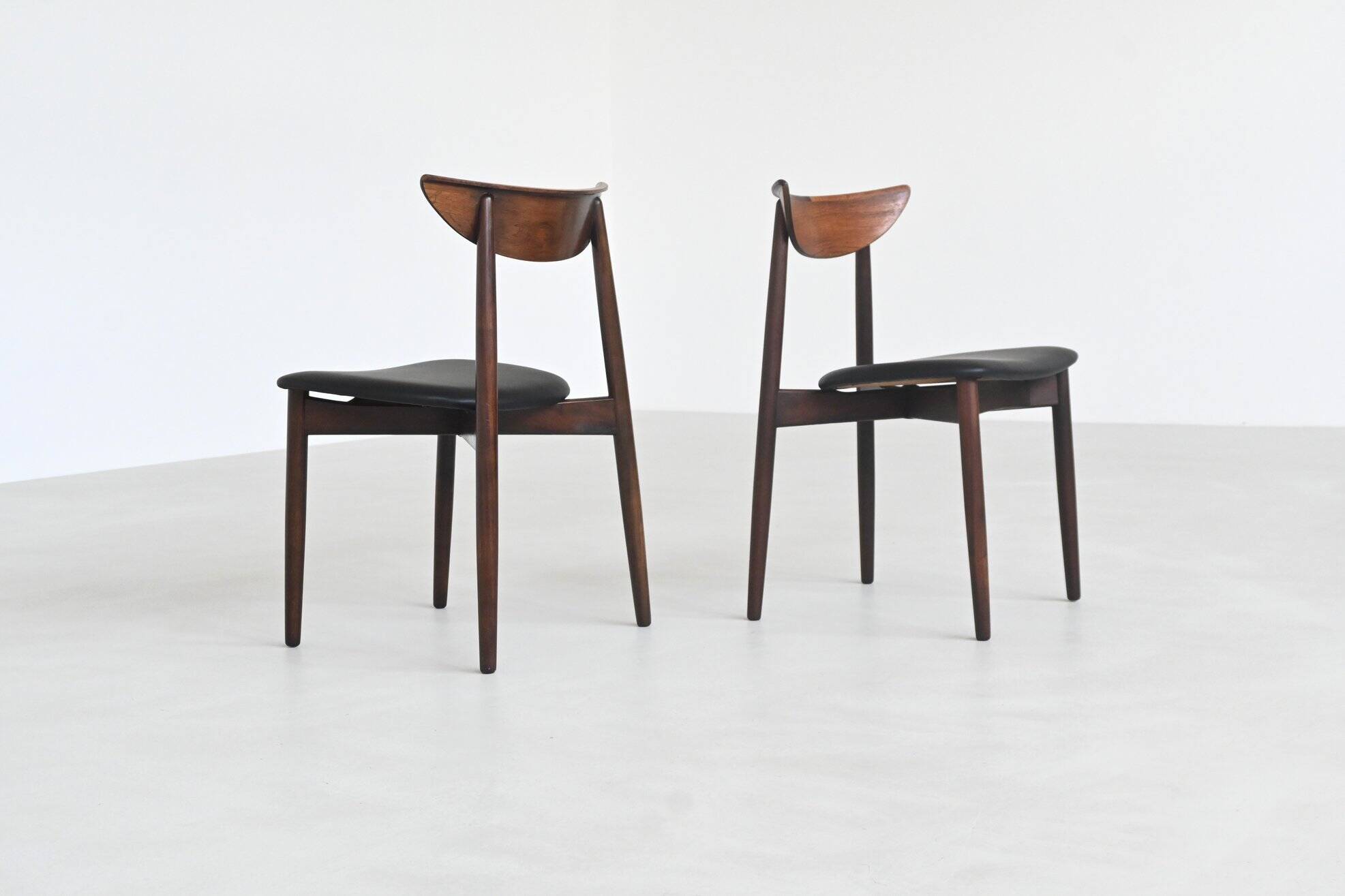 Harry Ostergaard set of eight dining chairs rosewood Randers Denmark 1960