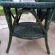 Fauteuil table ensemble en rotin