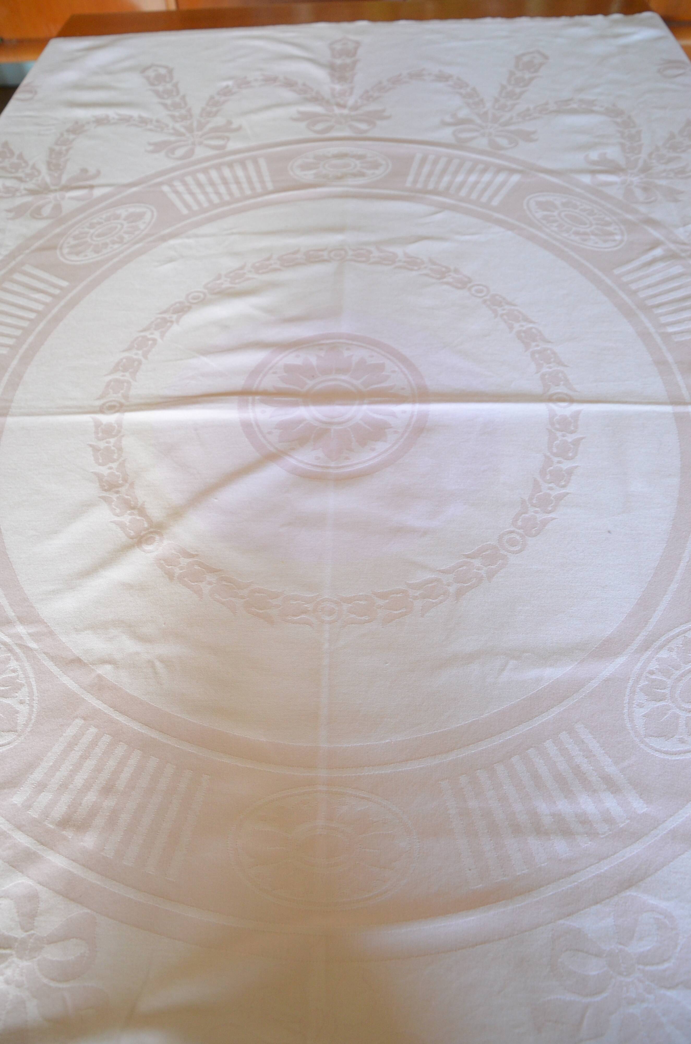 Powder pink cotton tablecloth