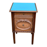 Table de chevet Louis XVI Napoléon III en bois massif sculpté XIXe