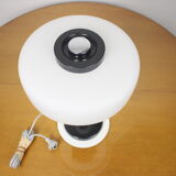 Mid-century rare black & white table lamp/ Napako, 1960's