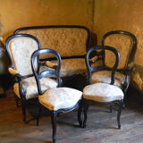 Bench and chairs style Napoleon III