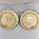 Pair old earthenware plates numbered dimension: diameter -6cm- height -6cm-