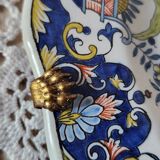 Antique French 19th Century Quimper 'First Mark HB' Plate Angel Cherub Deco